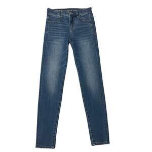 American Eagle Hi Rise Jegging Light Wash Denim Womens 4